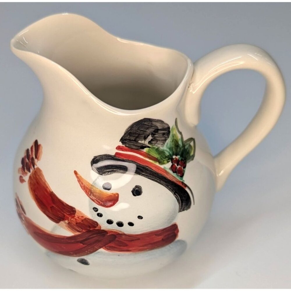 Snowman Creamer/Pitcher Top Hat Snowman by Maxcera Corp Retired Piece